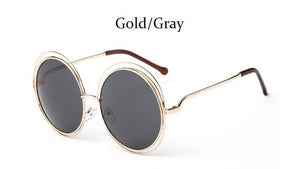 Round Retro Oversized Women Luxury Sunglasses