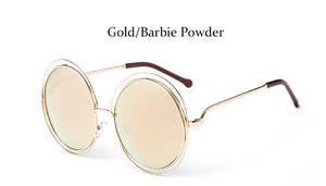 Round Retro Oversized Women Luxury Sunglasses