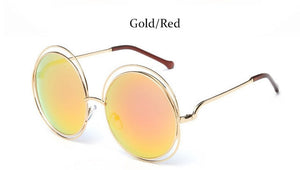 Round Retro Oversized Women Luxury Sunglasses