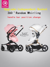 Load image into Gallery viewer, Aulon Luxury Baby Stroller 3 in 1 High landscape European design Pram with swivel seat