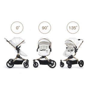 Aulon Luxury Baby Stroller 3 in 1 High landscape European design Pram with swivel seat