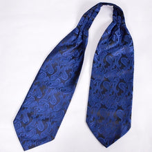 Load image into Gallery viewer, Paisley Satin Cravat Hot Sale Luxury Men Red Silk Cravat Big Size All-Match Male Ties Cravat For Autumn Winter Red,Blue,Gold
