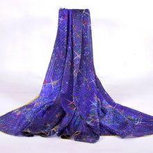 Load image into Gallery viewer, Plaid Pure Silk Scarf  Female Apparel Accessories Brand Long Scarves Wraps Summer 100% Silk Scarf Tippet Beach Shawl 200*110cm