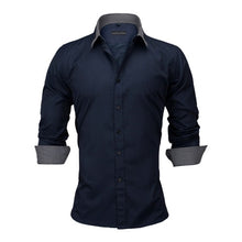 Load image into Gallery viewer, Men&#39;s Slim Fit Solid Long Sleeve Shirt