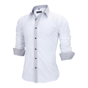 Men's Slim Fit Solid Long Sleeve Shirt
