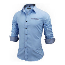 Load image into Gallery viewer, Men&#39;s Slim Fit Solid Long Sleeve Shirt