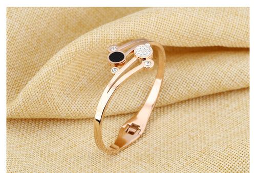 Fashion Pearl Jewelry Lady Luxury Brand Rose Gold Color Jewelry Bracelet Stainless Steel