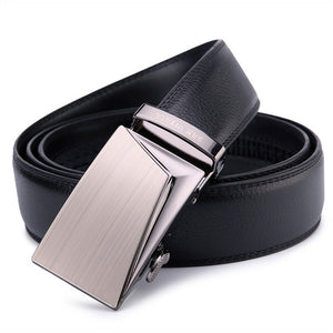 SAN VITALE Good Belts for Men 100% Cow Genuine Leather Mens Belt Male Automatic Alloy Buckle Straps Original