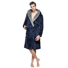Load image into Gallery viewer, Bath Robe New Arrival Lovers Luxury Winter thick flannel Long Bathrobe men&#39;s women&#39;s homewear male sleepwear lounges pajamas