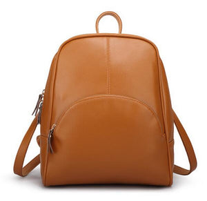 2017 100% Real Soft Genuine Leather Women Backpack Woman Korean Style Ladies Strap Laptop Bag Daily Backpack Girl School N014