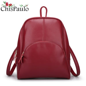 2017 100% Real Soft Genuine Leather Women Backpack Woman Korean Style Ladies Strap Laptop Bag Daily Backpack Girl School N014