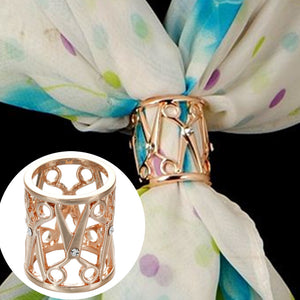 WK005 New Luxury Brooches Crystal Scissors Hollow Flower Hijab Shawl Silk Scarf Scarves Buckle Clips Fashion Women Jewelry