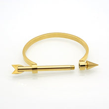 Load image into Gallery viewer, Luxury Brand Arrow Screw Bracelets &amp; Bangles Gold Color Stainless Steel Cuff Bracelets