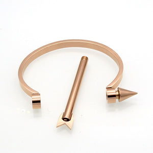 Luxury Brand Arrow Screw Bracelets & Bangles Gold Color Stainless Steel Cuff Bracelets