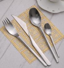 Load image into Gallery viewer, High Grade Cutlery Matte Black Gold Stainless Steel Food Silverware Dinnerware Utensil Kitchen Dining Wedding dinner fork knife