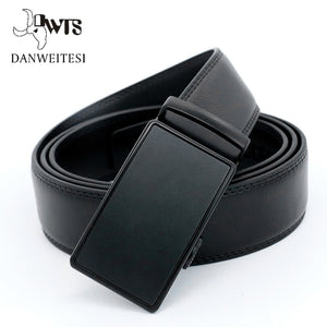 [DWTS]men belts for men 100% cow genuine leather mens belt male automatic ratchet alloy buckle strap cinturones hombre original