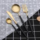 Load image into Gallery viewer, Flatware Sets for western food gold 4 Pcs Portugal Style Cutlery Set Stainless Steel Tableware a803 14