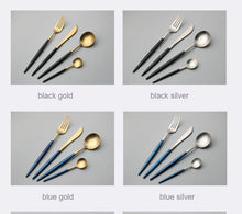 Load image into Gallery viewer, 4Pcs Colorful Flatware Set Stainless Steel Cutlery Set Knife Fork Set Tableware Cutleries Western Food Set