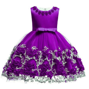 Kids Birthday Princess Party Dress for Girls