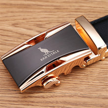 Load image into Gallery viewer, Famous Brand Belt Men 100% Good Quality Cowskin Genuine Luxury Leather Men&#39;s Belts for Men,Strap Male Metal Automatic Buckle