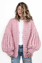 Load image into Gallery viewer, Hand Knit Lantern Sleeved Sweater