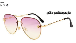 Luxury Bee Women Fashion Shades Metal Frame