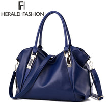 Load image into Gallery viewer, Herald Fashion Designer Women Handbag Female PU Leather Bags Handbags Ladies Portable Shoulder Bag Office Ladies Hobos Bag Totes