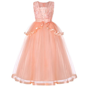 Kids Wedding Summer Party Dresses For Girls Birthday Princess Clothes Children Toddler Elegant Formal Vestido Infant 3-14 years