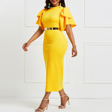 Load image into Gallery viewer, Women Bodycon Elegant Vintage Long Dress Belt Purchase Available