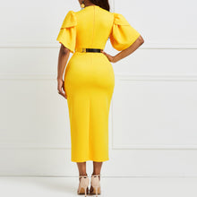 Load image into Gallery viewer, Women Bodycon Elegant Vintage Long Dress Belt Purchase Available