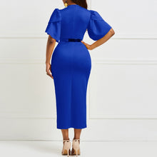 Load image into Gallery viewer, Women Bodycon Elegant Vintage Long Dress Belt Purchase Available