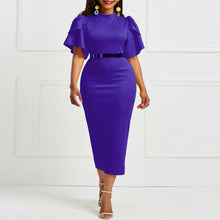 Load image into Gallery viewer, Women Bodycon Elegant Vintage Long Dress Belt Purchase Available