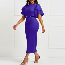 Load image into Gallery viewer, Women Bodycon Elegant Vintage Long Dress Belt Purchase Available
