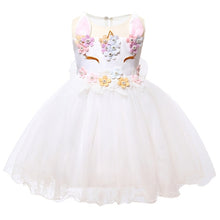 Load image into Gallery viewer, Baby Girl Dress New Summer Unicorn Party Dress Cosplay Christmas Dress Baby Girl Clothes Infant Birthday Princess Dress Vestidos