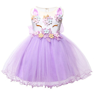 Baby Girl Dress New Summer Unicorn Party Dress Cosplay Christmas Dress Baby Girl Clothes Infant Birthday Princess Dress Vestidos