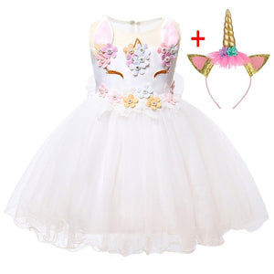 Baby Girl Dress New Summer Unicorn Party Dress Cosplay Christmas Dress Baby Girl Clothes Infant Birthday Princess Dress Vestidos