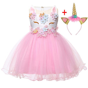 Baby Girl Dress New Summer Unicorn Party Dress Cosplay Christmas Dress Baby Girl Clothes Infant Birthday Princess Dress Vestidos