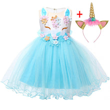 Load image into Gallery viewer, Baby Girl Dress New Summer Unicorn Party Dress Cosplay Christmas Dress Baby Girl Clothes Infant Birthday Princess Dress Vestidos
