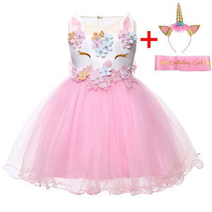 Baby Girl Dress New Summer Unicorn Party Dress Cosplay Christmas Dress Baby Girl Clothes Infant Birthday Princess Dress Vestidos