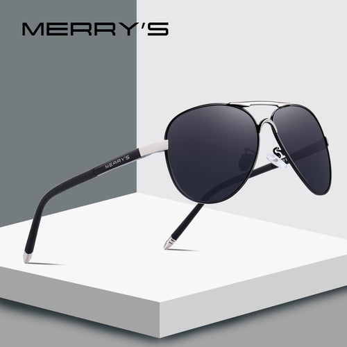 MERRYS Men Classic Pilot Sunglasses HD Polarized Aluminum Driving Sun glasses Luxury Shades UV400 S8513