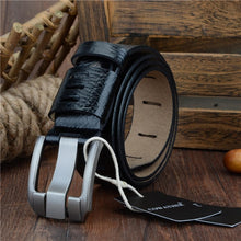 Load image into Gallery viewer, COWATHER 2018 QUALITY cow genuine luxury leather men belts for men strap male pin buckle BIG SIZE 100-130cm 3.8 width QSK001