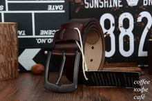 Load image into Gallery viewer, COWATHER 2018 cow genuine leather mens belt for men high quality vintage style 100-130cm male belt