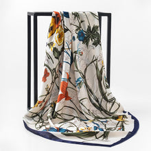 Load image into Gallery viewer, 2017 NEW Fashion Luxury Brand Scarf 100% Silk Feeling Shawl Scarf Foulard Square Scarves Hijab Wraps 90x90cm
