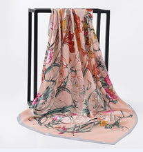 Load image into Gallery viewer, 2017 NEW Fashion Luxury Brand Scarf 100% Silk Feeling Shawl Scarf Foulard Square Scarves Hijab Wraps 90x90cm