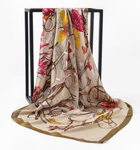 Load image into Gallery viewer, 2017 NEW Fashion Luxury Brand Scarf 100% Silk Feeling Shawl Scarf Foulard Square Scarves Hijab Wraps 90x90cm