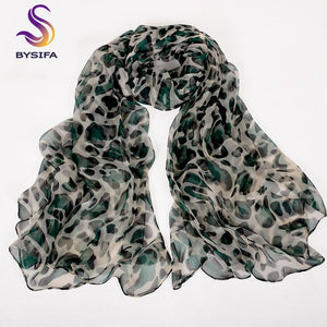 New Blue Orange Silk Scarf Printed 2016 New Brand 100% Pure Silk Scarves Wraps Spring Autumn Female Large Size Long Scarves
