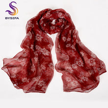 Load image into Gallery viewer, New Blue Orange Silk Scarf Printed 2016 New Brand 100% Pure Silk Scarves Wraps Spring Autumn Female Large Size Long Scarves