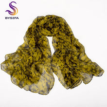 Load image into Gallery viewer, New Blue Orange Silk Scarf Printed 2016 New Brand 100% Pure Silk Scarves Wraps Spring Autumn Female Large Size Long Scarves