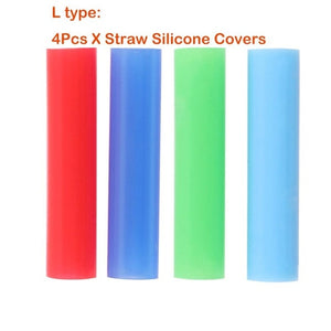 Drinking Straws Reusable Stainless Steel Drinking Straws with Cleaner Brush Tube Straws Wedding Party Drinking Accessories