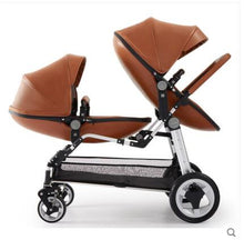 Load image into Gallery viewer, Free Shipping  Luxury Twin Baby Stroller High Landscape Pram Folding Carriage
